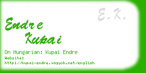 endre kupai business card